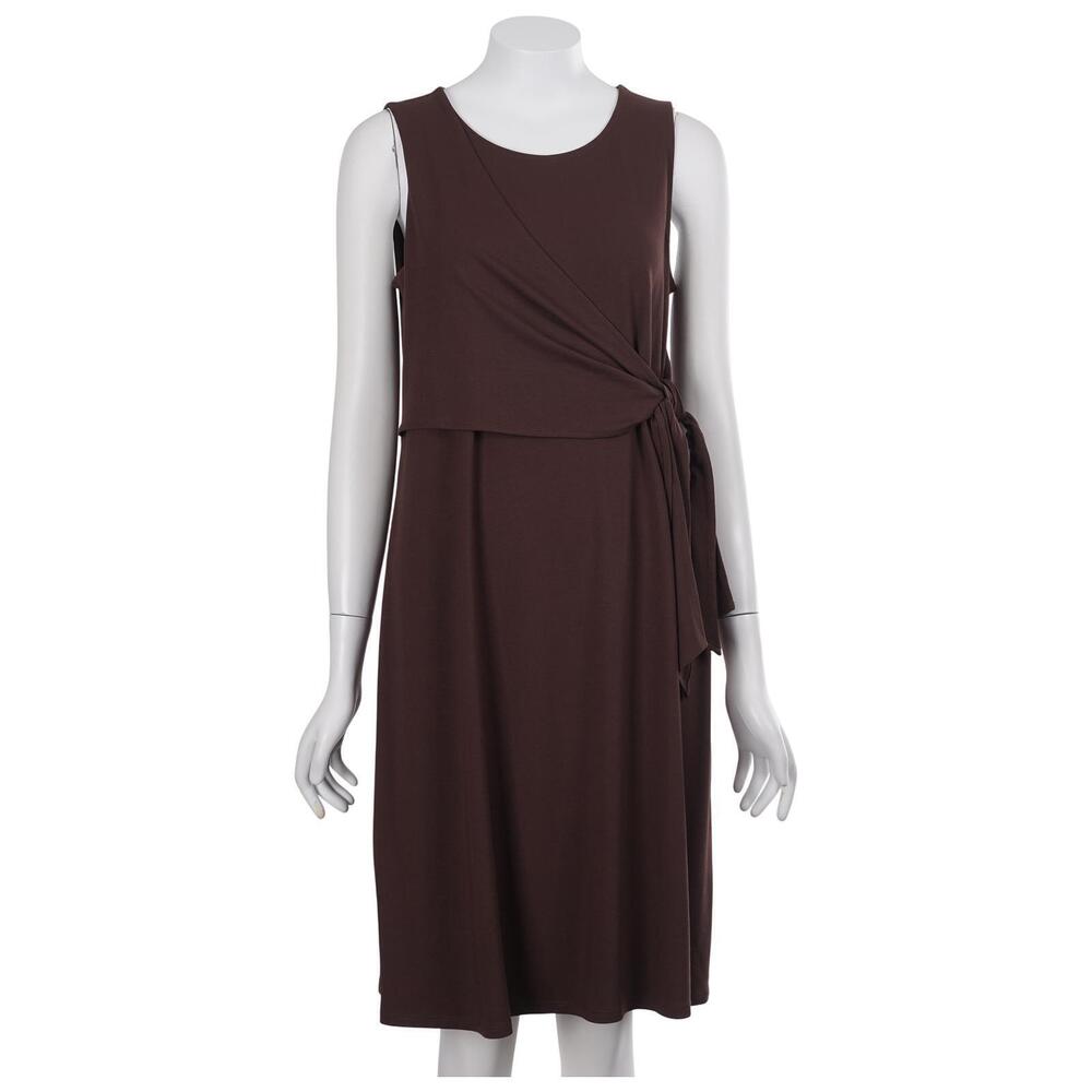 J. Jill Dress XS Brown Sleeveless A-Line Stretch Casual Wearever Collection